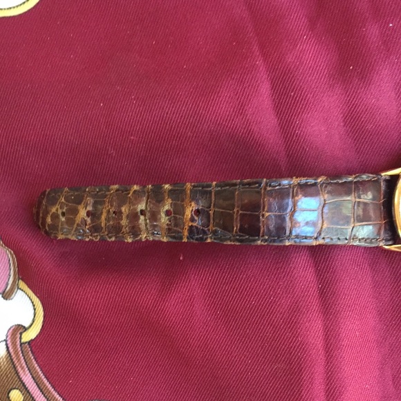VTG 18k gold Rolex of Geneva alligator watch band - Picture 4 of 7